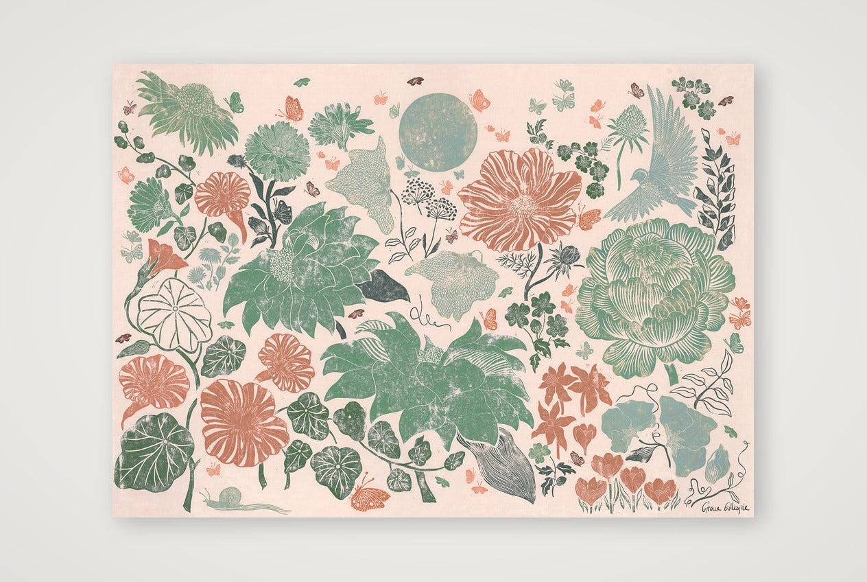 Garden Tapestry in Spring — A3 (42×30cm, 17×12") Print only