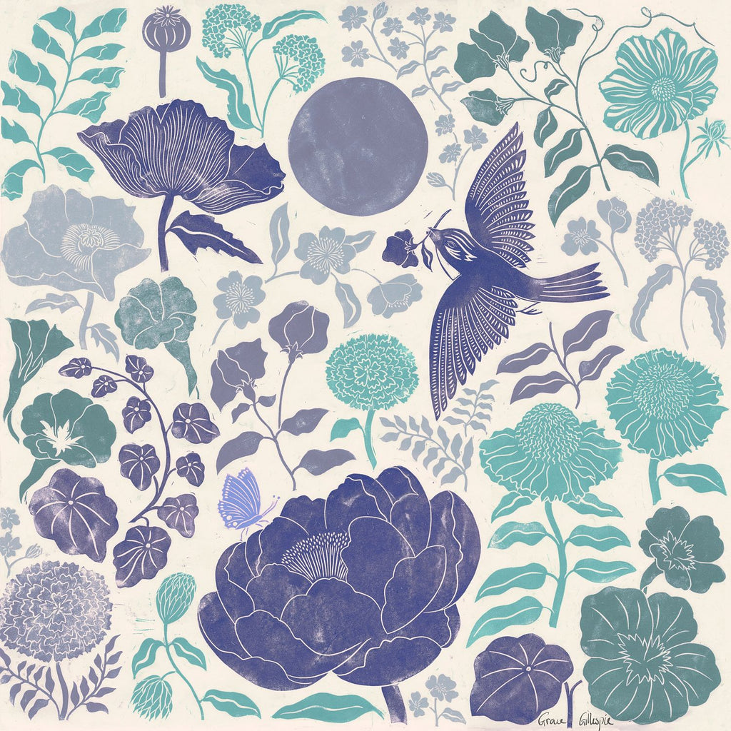 The Summer Garden in Blue