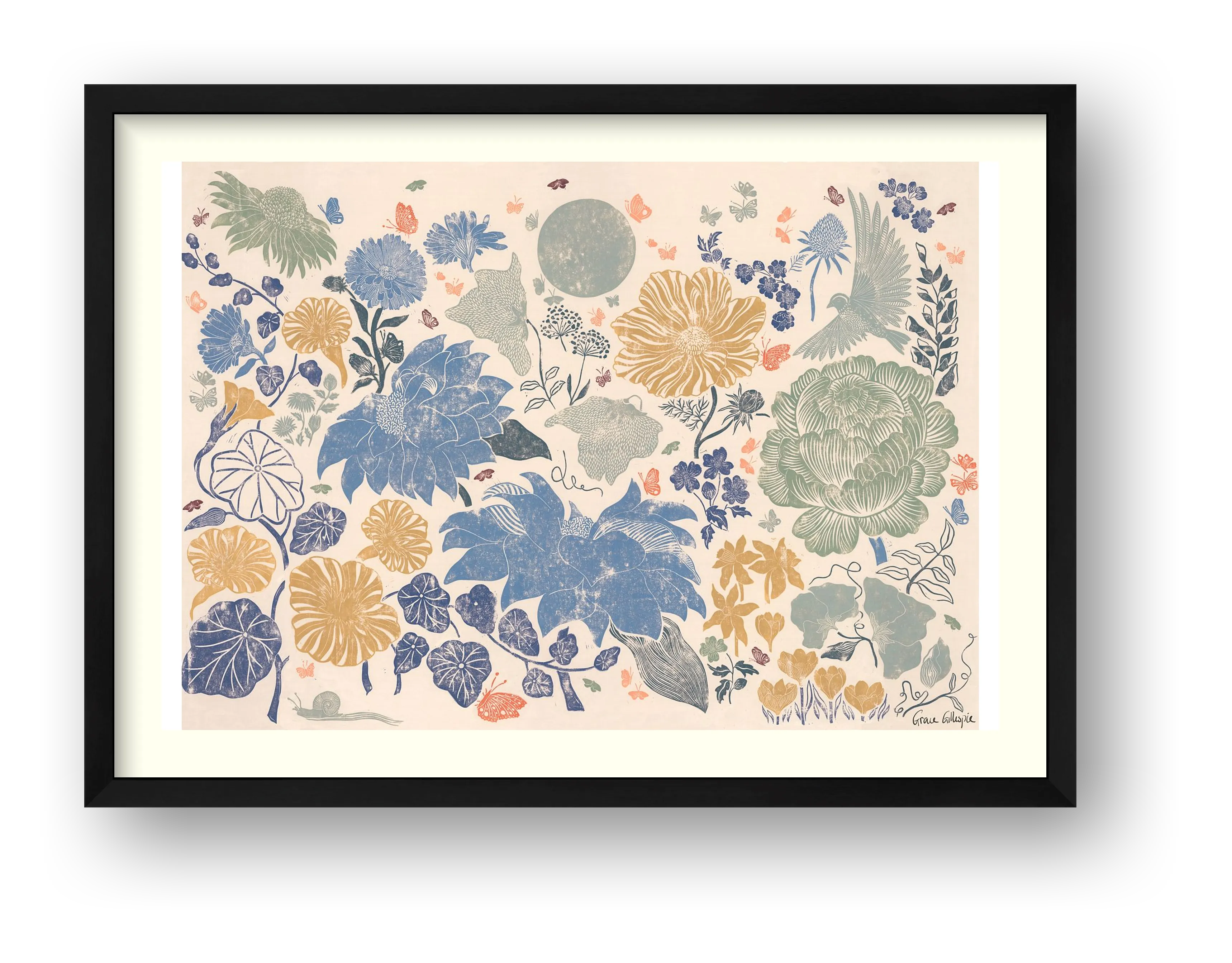 Garden Tapestry in Summer — framed